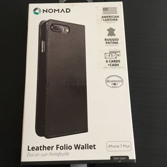 Nomad iPhone 7+ Leather Folio Wallet (F) - Picture 1 of 5